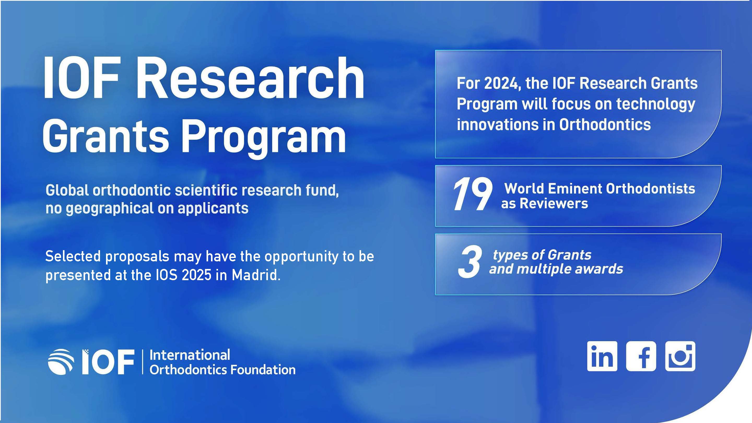 iof research grants program background